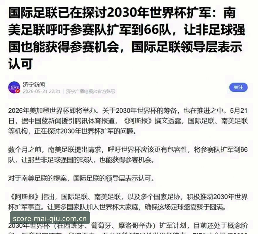 买球网娱乐平台 2030世界杯扩军66队详解:中国男足的机会来了?